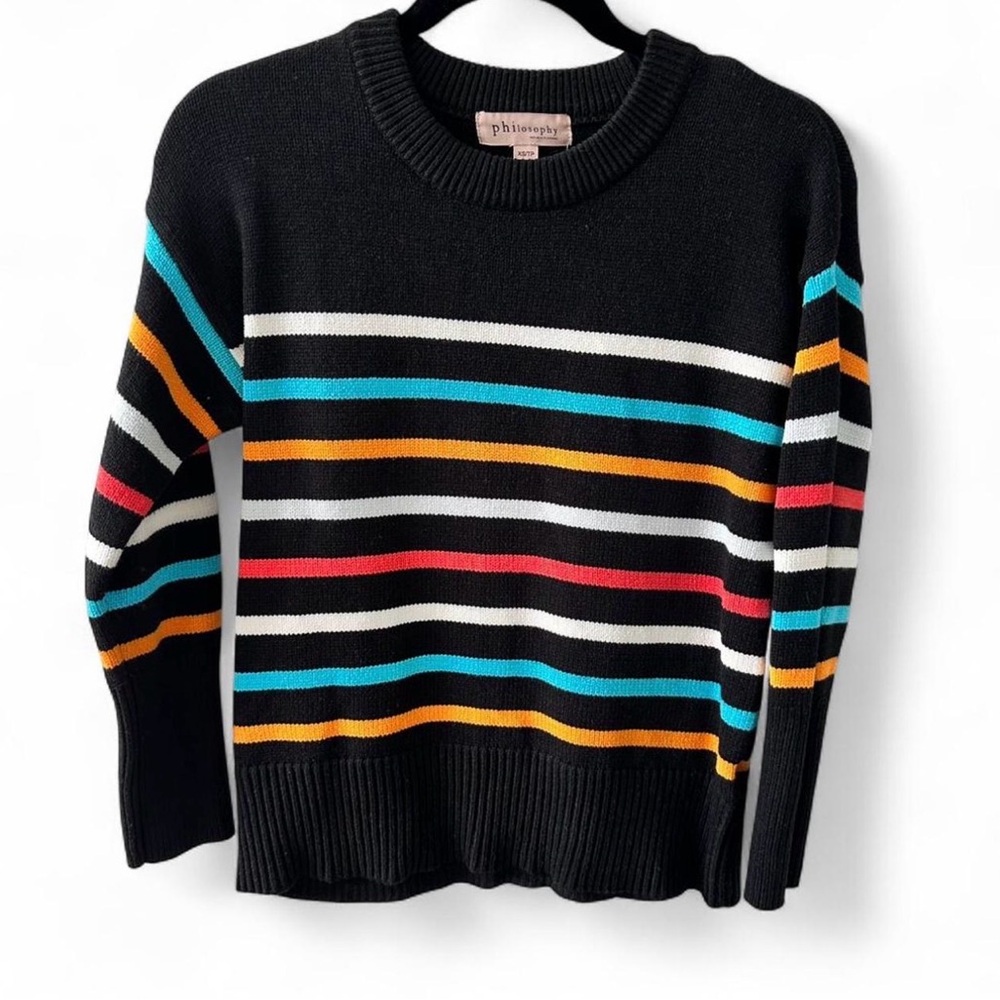 Philosophy Multicolor Striped Crew Neck Sweater